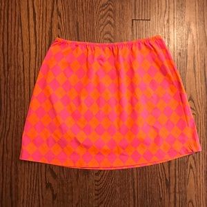 LBH hot pink & orange print tennis skirt M